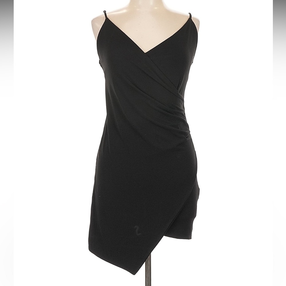 Forever 21 Black Draped Mini Dress